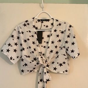 Nasty Gal front tie star top